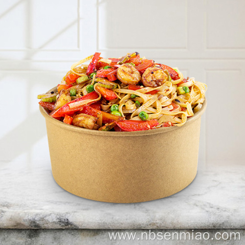 Take away Kraft paper salad bowl eco-friendly bowl